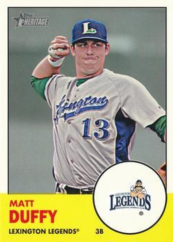 #57 Matt Duffy - Lexington Legends - 2012 Topps Heritage Minor League Baseball