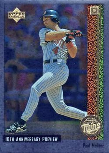 #57 Paul Molitor - Minnesota Twins - 1998 Upper Deck - 10th Anniversary Preview Baseball