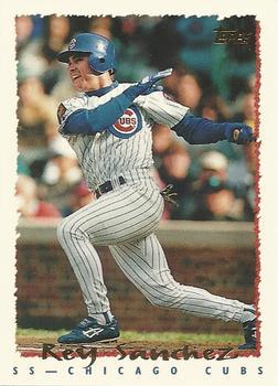 #57 Rey Sanchez - Chicago Cubs - 1995 Topps Baseball