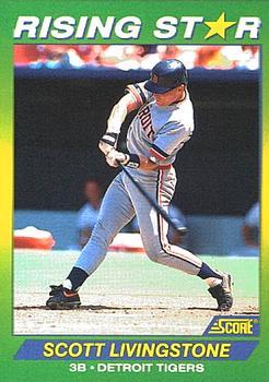 #57 Scott Livingstone - Detroit Tigers - 1992 Score 100 Rising Stars Baseball