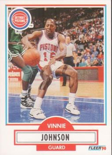 #57 Vinnie Johnson - Detroit Pistons - 1990-91 Fleer Basketball