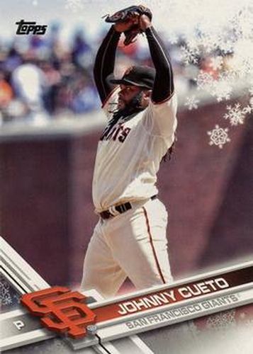 #HMW57 Johnny Cueto - San Francisco Giants - 2017 Topps Holiday Baseball