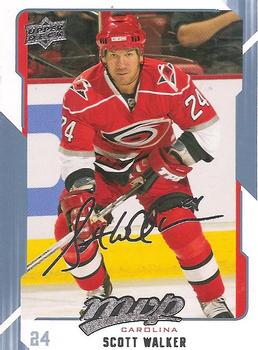 #57 Scott Walker - Carolina Hurricanes - 2008-09 Upper Deck MVP Hockey