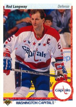 #57 Rod Langway - Washington Capitals - 1990-91 Upper Deck Hockey