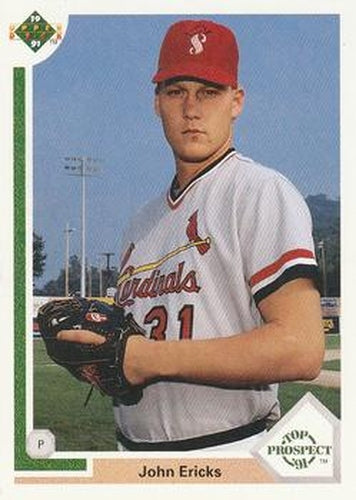 #57 John Ericks - St. Louis Cardinals - 1991 Upper Deck Baseball