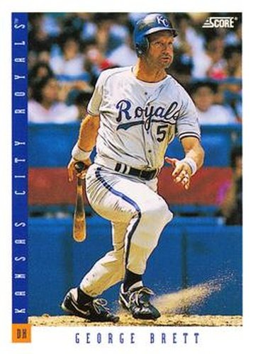 #57 George Brett - Kansas City Royals - 1993 Score Baseball