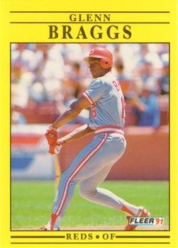 #57 Glenn Braggs - Cincinnati Reds - 1991 Fleer Baseball