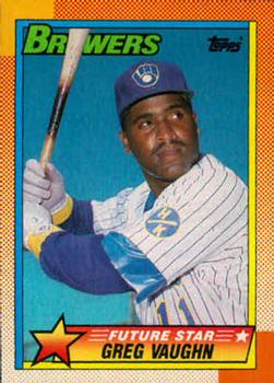 #57 Greg Vaughn - Milwaukee Brewers - 1990 Topps Baseball