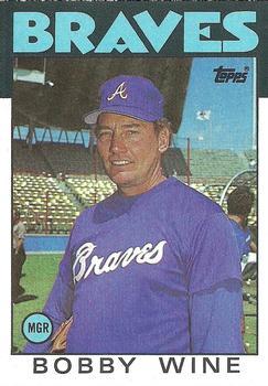 #57b Bobby Wine - Atlanta Braves - 1986 Topps Baseball