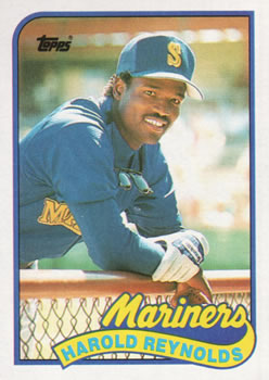 #580 Harold Reynolds - Seattle Mariners - 1989 Topps Baseball