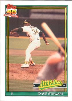 #580 Dave Stewart - Oakland Athletics - 1991 O-Pee-Chee Baseball