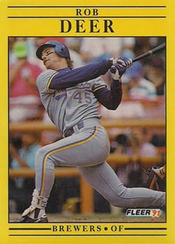 #580 Rob Deer - Milwaukee Brewers - 1991 Fleer Baseball