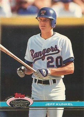 #580 Jeff Kunkel - Texas Rangers - 1991 Stadium Club Baseball