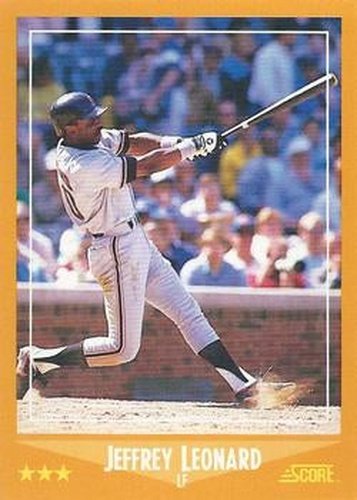 #580 Jeffrey Leonard - San Francisco Giants - 1988 Score Baseball