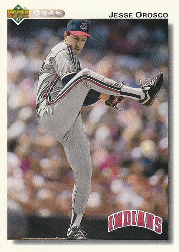 #580 Jesse Orosco - Cleveland Indians - 1992 Upper Deck Baseball
