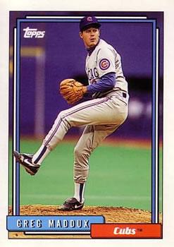 #580 Greg Maddux - Chicago Cubs - 1992 Topps Baseball