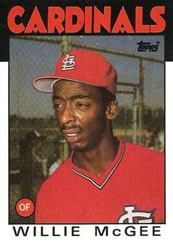 #580 Willie McGee - St. Louis Cardinals - 1986 Topps Baseball
