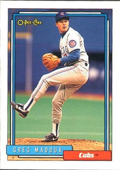 #580 Greg Maddux - Chicago Cubs - 1992 O-Pee-Chee Baseball