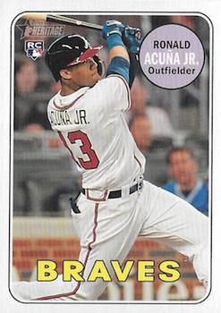 #580b Ronald Acuña Jr. - Atlanta Braves - 2018 Topps Heritage Baseball