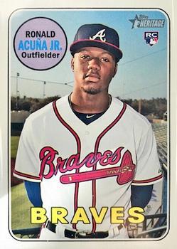 #580c Ronald Acuña Jr. - Atlanta Braves - 2018 Topps Heritage Baseball