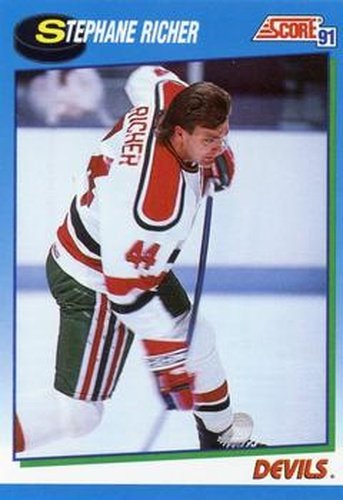 #581 Stephane Richer - New Jersey Devils - 1991-92 Score Canadian Hockey