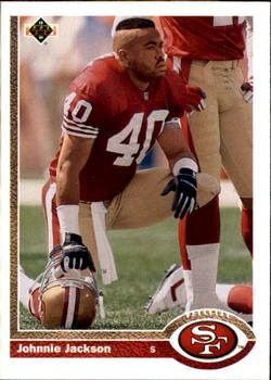 #581 Johnnie Jackson - San Francisco 49ers - 1991 Upper Deck Football