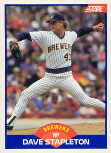 #581 Dave Stapleton - Milwaukee Brewers - 1989 Score Baseball