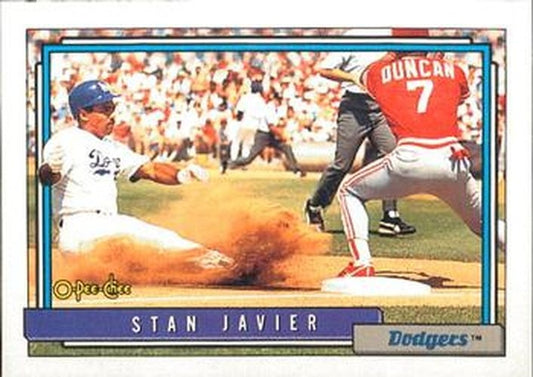 #581 Stan Javier - Los Angeles Dodgers - 1992 O-Pee-Chee Baseball