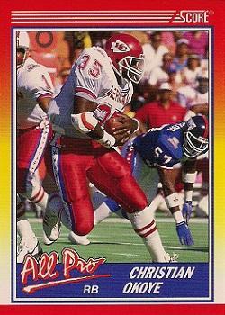 #581 Christian Okoye - Kansas City Chiefs - 1990 Score Football