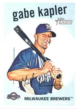#581 Gabe Kapler - Milwaukee Brewers - 2008 Topps Heritage Baseball