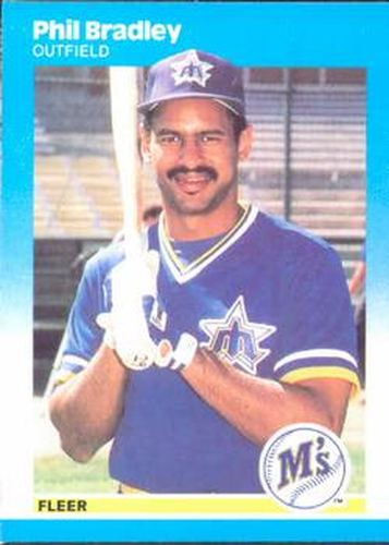 #581 Phil Bradley - Seattle Mariners - 1987 Fleer Baseball