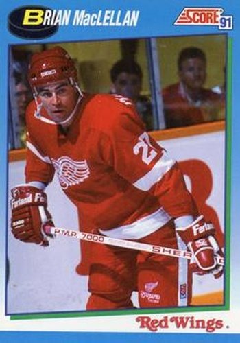 #582 Brian MacLellan - Detroit Red Wings - 1991-92 Score Canadian Hockey