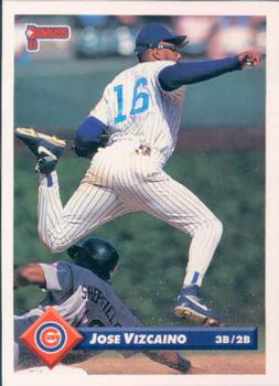 #582 Jose Vizcaino - Chicago Cubs - 1993 Donruss Baseball