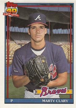 #582 Marty Clary - Atlanta Braves - 1991 O-Pee-Chee Baseball