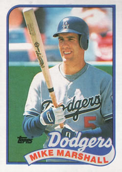 #582 Mike Marshall - Los Angeles Dodgers - 1989 Topps Baseball