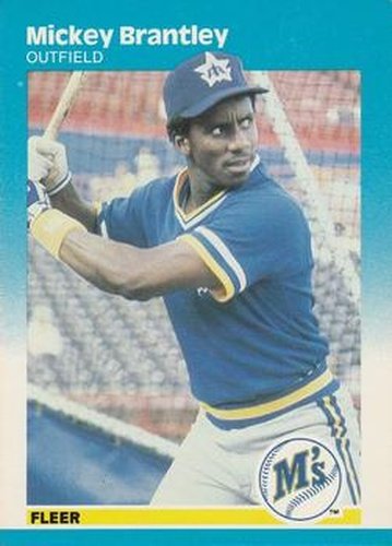 #582 Mickey Brantley - Seattle Mariners - 1987 Fleer Baseball