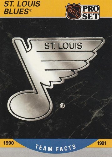 #582 St. Louis Blues Logo- St. Louis Blues - 1990-91 Pro Set Hockey