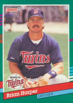 #582 Brian Harper - Minnesota Twins - 1991 Donruss Baseball