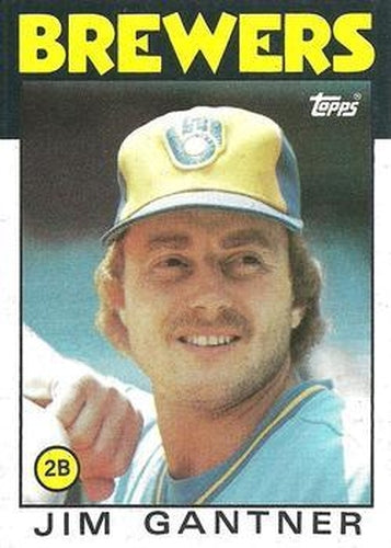 #582 Jim Gantner - Milwaukee Brewers - 1986 Topps Baseball