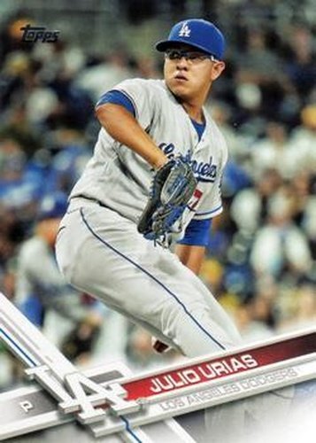 #582a Julio Urias - Los Angeles Dodgers - 2017 Topps Baseball