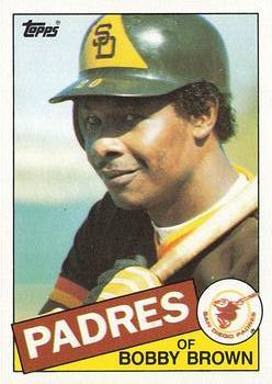 #583 Bobby Brown - San Diego Padres - 1985 Topps Baseball