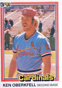 #583 Ken Oberkfell - St. Louis Cardinals - 1981 Donruss Baseball