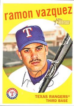 #583 Ramon Vazquez - Texas Rangers - 2008 Topps Heritage Baseball