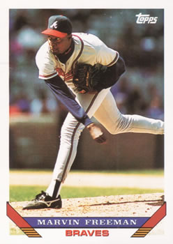 #583 Marvin Freeman - Atlanta Braves - 1993 Topps Baseball
