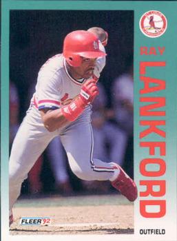 #583 Ray Lankford - St. Louis Cardinals - 1992 Fleer Baseball