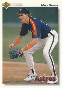 #584 Mike Simms - Houston Astros - 1992 Upper Deck Baseball