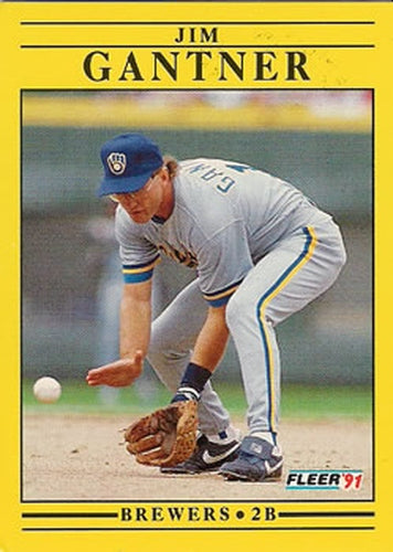 #584 Jim Gantner - Milwaukee Brewers - 1991 Fleer Baseball