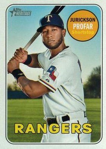 #584 Jurickson Profar - Texas Rangers - 2018 Topps Heritage Baseball