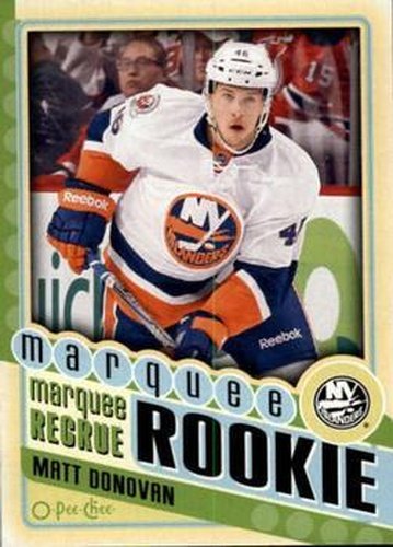 #584 Matt Donovan - New York Islanders - 2012-13 O-Pee-Chee Hockey