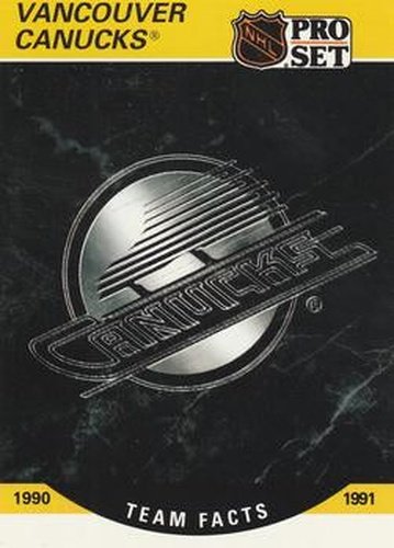 #584 Vancouver Canucks Logo- Vancouver Canucks - 1990-91 Pro Set Hockey
